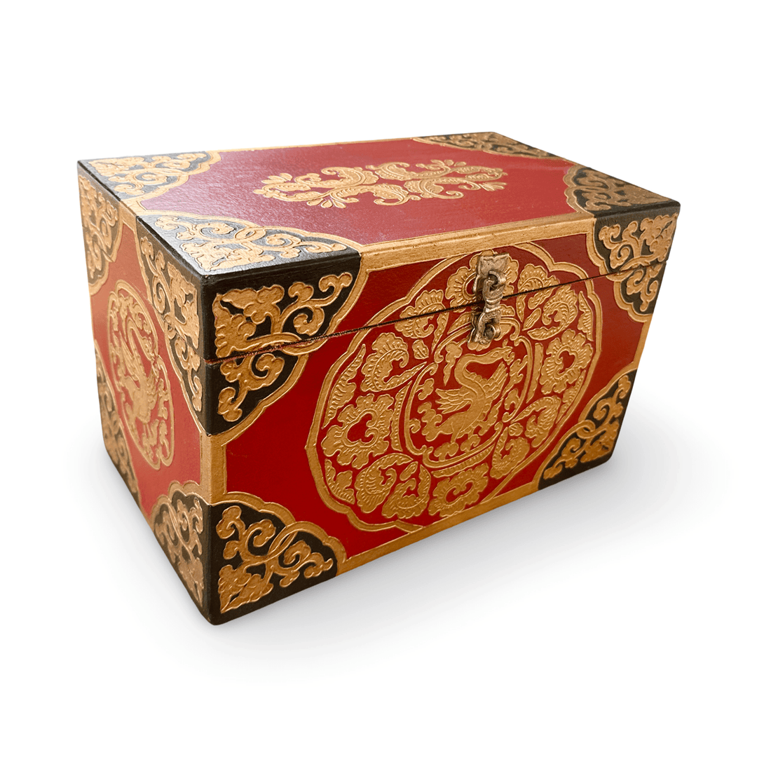 Tibetische Drachen - Holzschatulle - Atelier Tibet