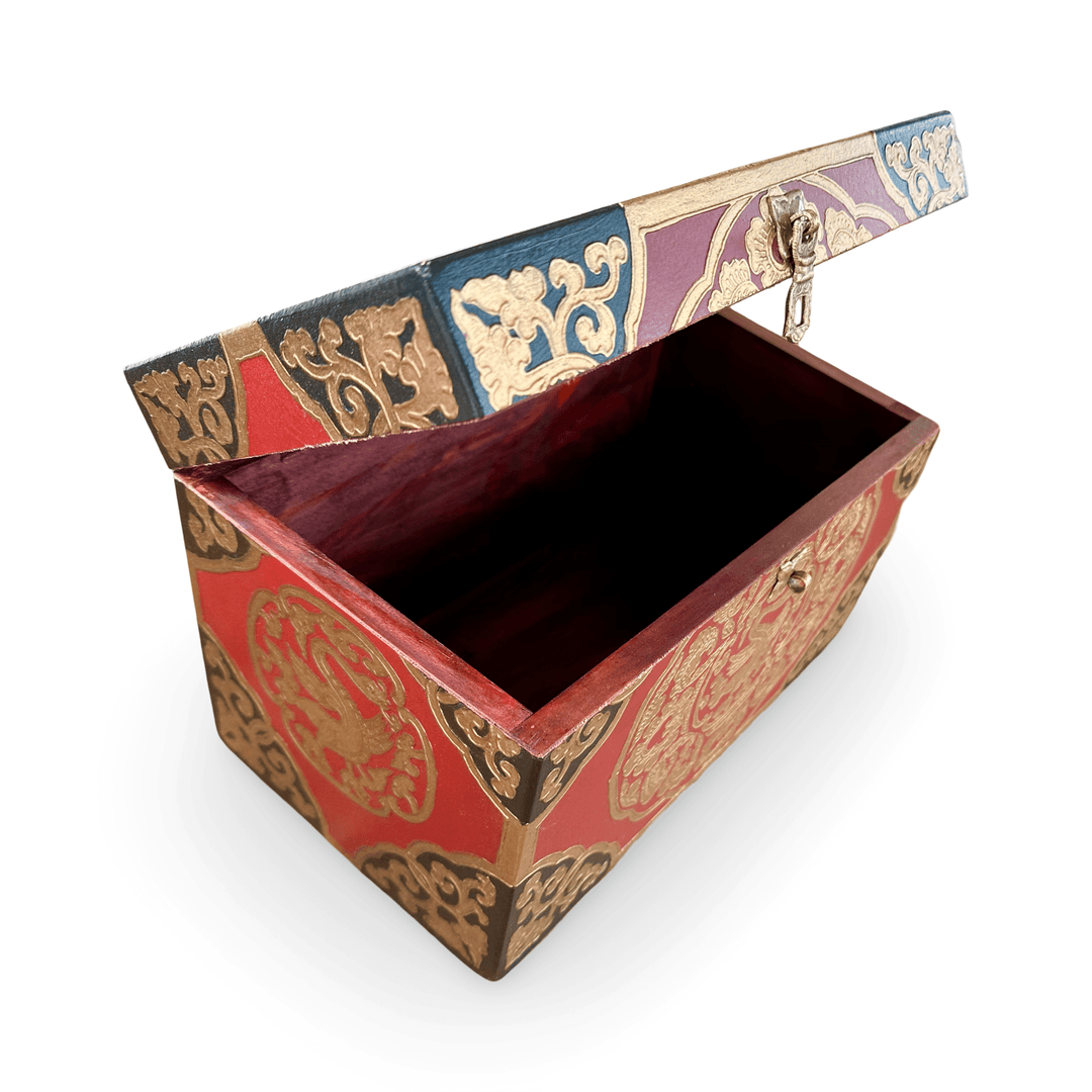 Tibetische Drachen - Holzschatulle - Atelier Tibet