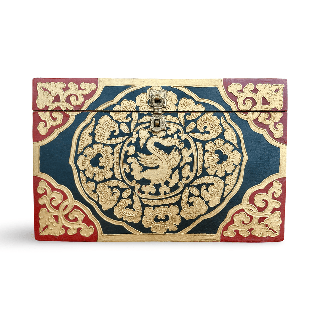 Tibetische Drachen - Holzschatulle - Atelier Tibet