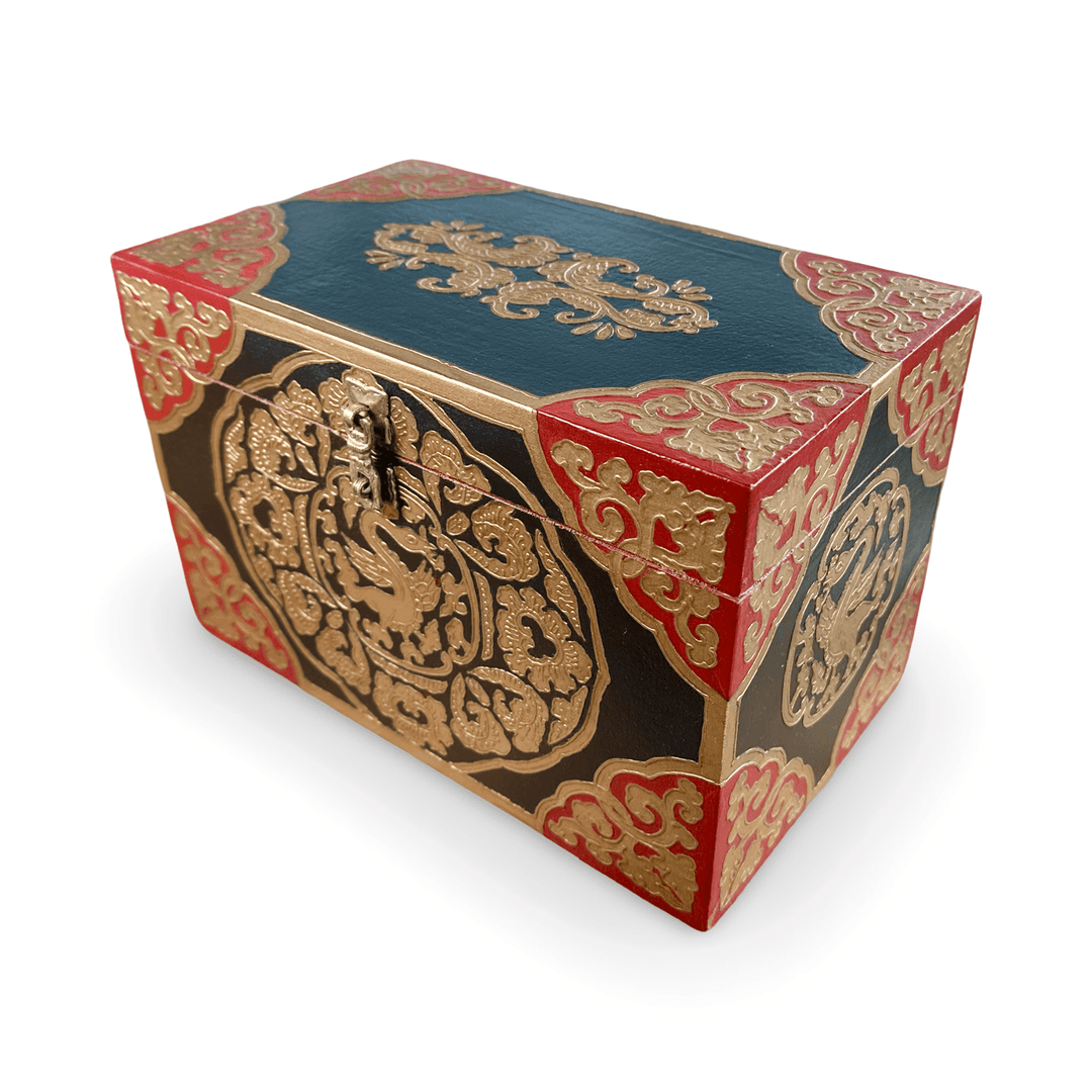 Tibetische Drachen - Holzschatulle - Atelier Tibet