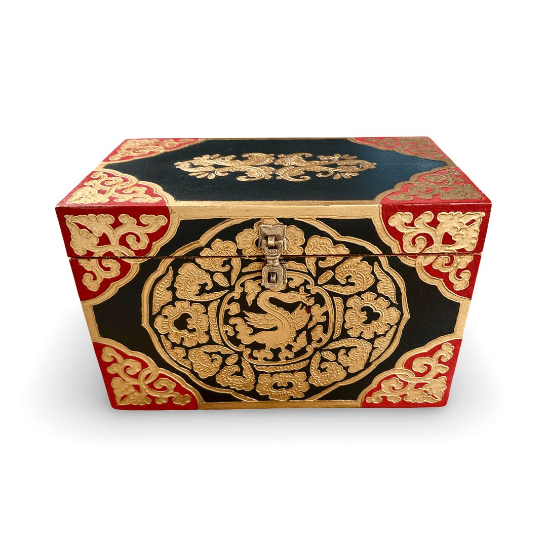 Tibetische Drachen - Holzschatulle - Atelier Tibet