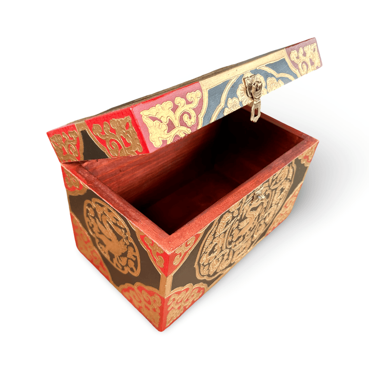 Tibetische Drachen - Holzschatulle - Atelier Tibet
