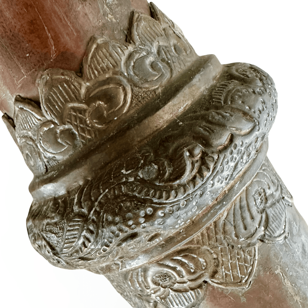 Tibetische «Dung Chen» Langtrompete aus Kupfer mit Messingverzierungen - Atelier Tibet