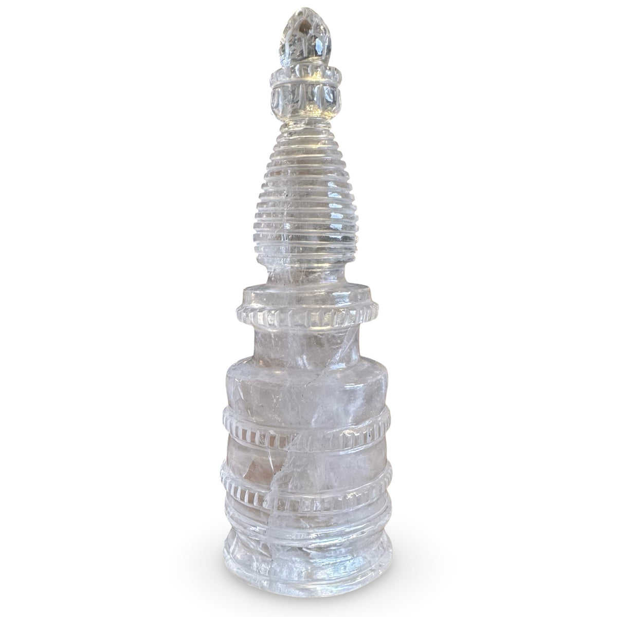 Tibetische Stupa aus Bergkristall - Atelier Tibet