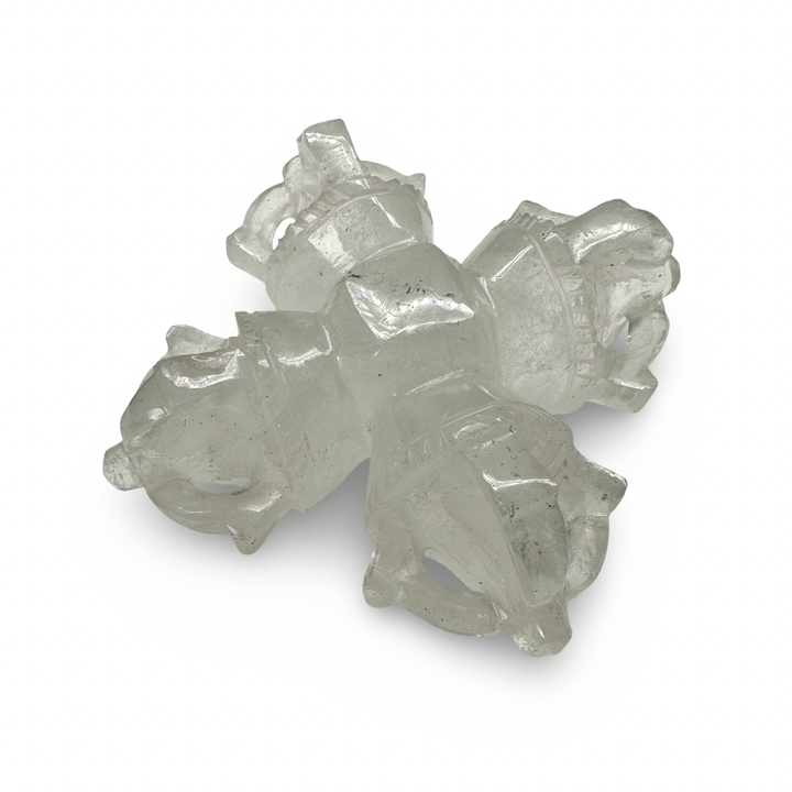 Tibetische Vajra und Doppel - Vajra aus Bergkristall - Atelier Tibet