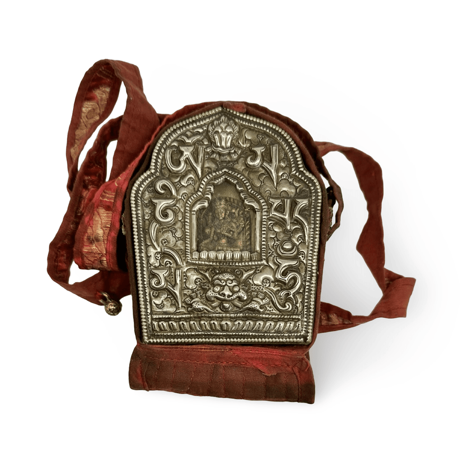 Tibetischer Reise - Altar «Ghau» mit Grüner Tara Statue - Atelier Tibet
