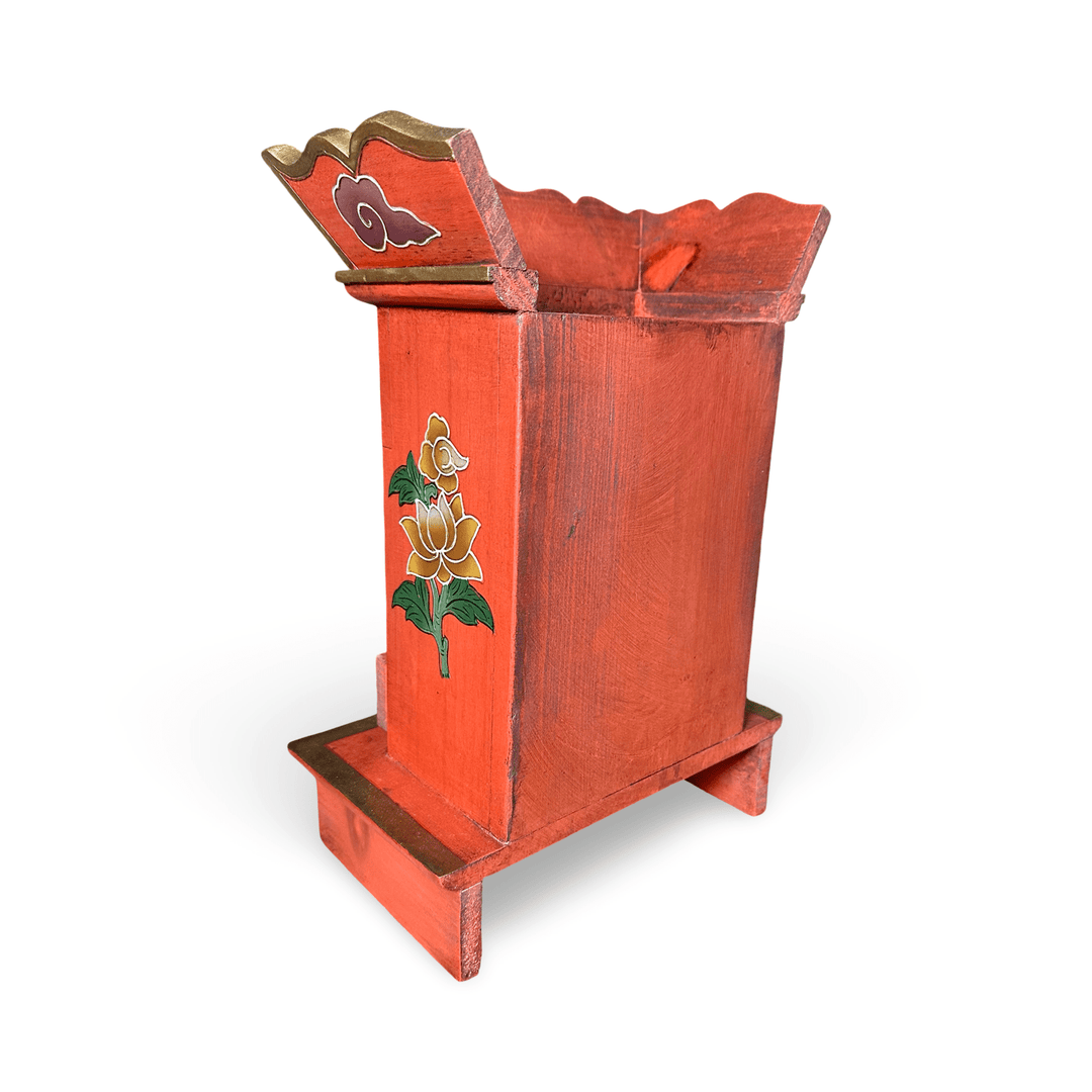 Tibetischer Schrein mit Dharmarad und Hirschen - Atelier Tibet