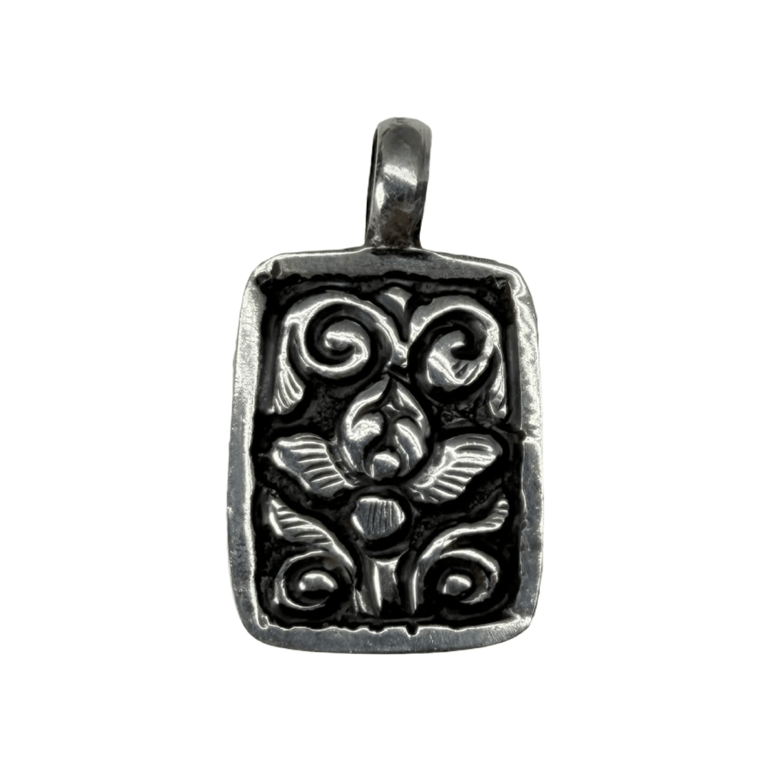 Tibetischer Silber-Anhänger mit grossem Türkis - Atelier Tibet