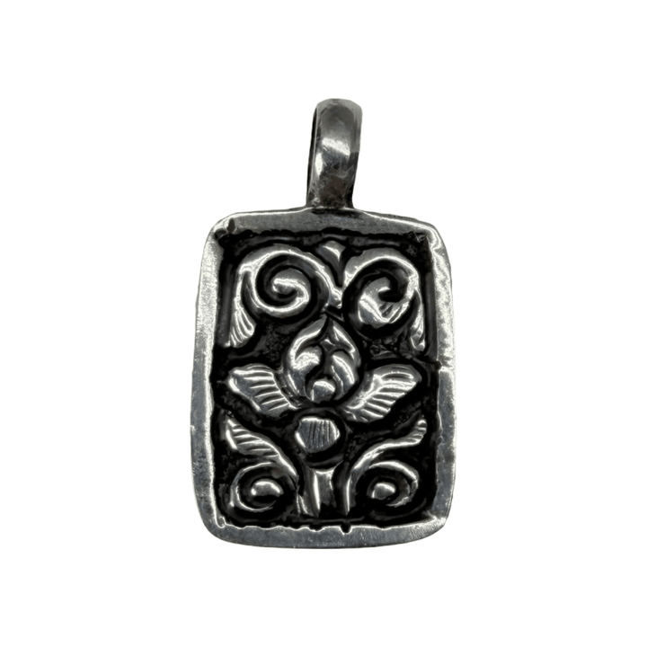 Tibetischer Silber-Anhänger mit grossem Türkis - Atelier Tibet
