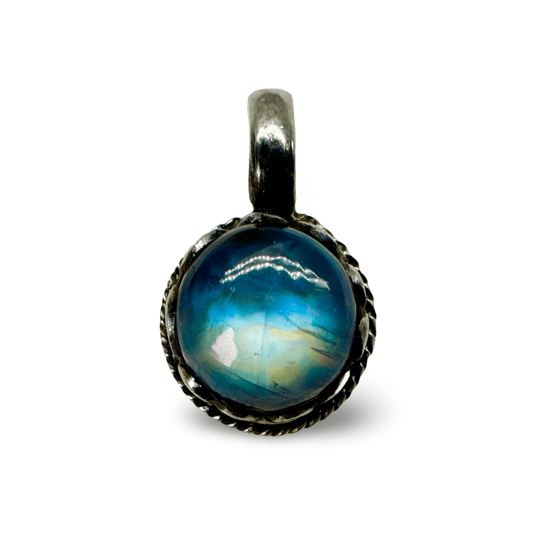 Tibetischer Silber - Anhänger mit Mondstein - Atelier Tibet