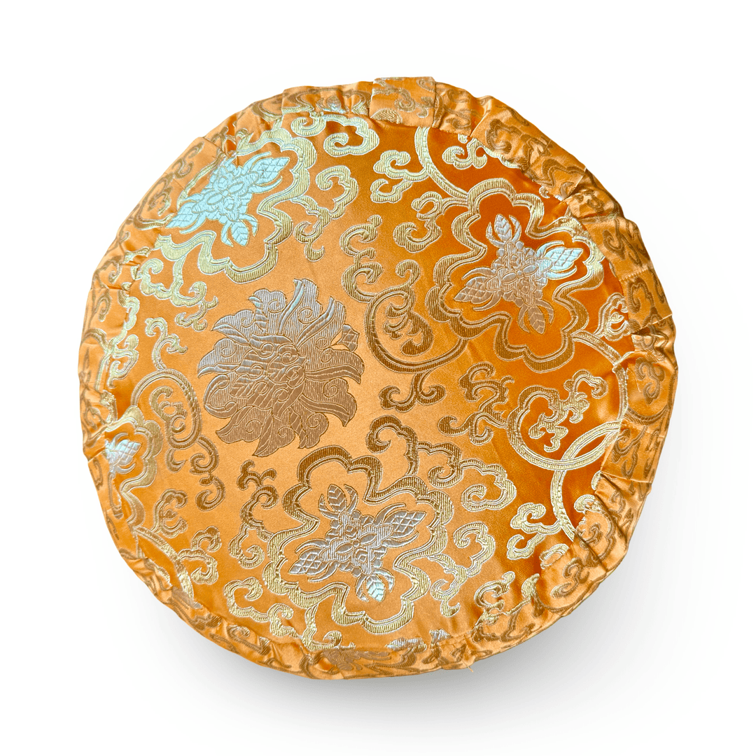 Tibetisches Brokat - Meditationskissen mit Lotus - Design - Atelier Tibet