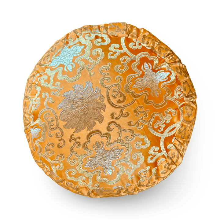 Tibetisches Brokat - Meditationskissen mit Lotus - Design - Atelier Tibet