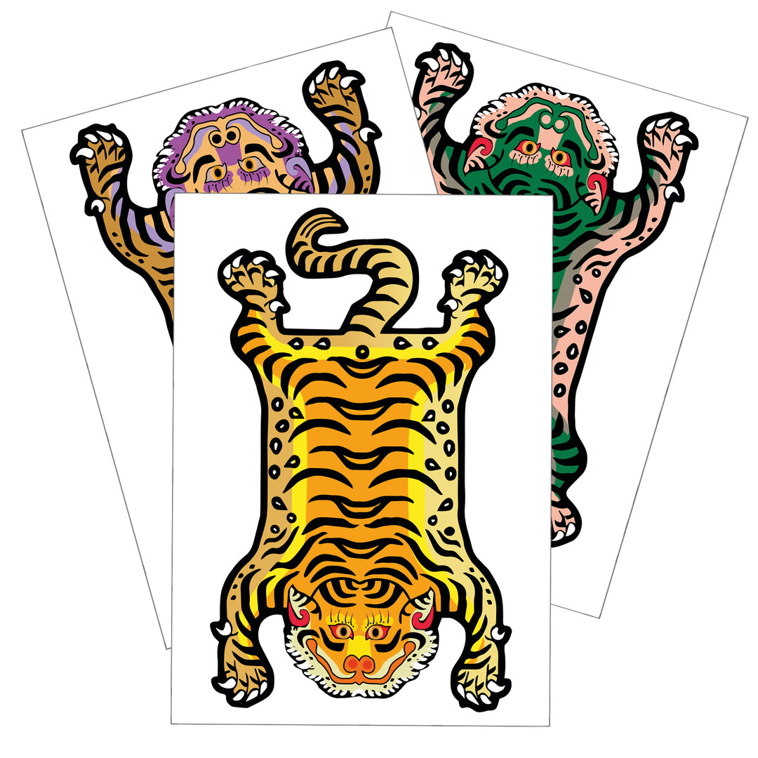 Tiger Rug" postcard