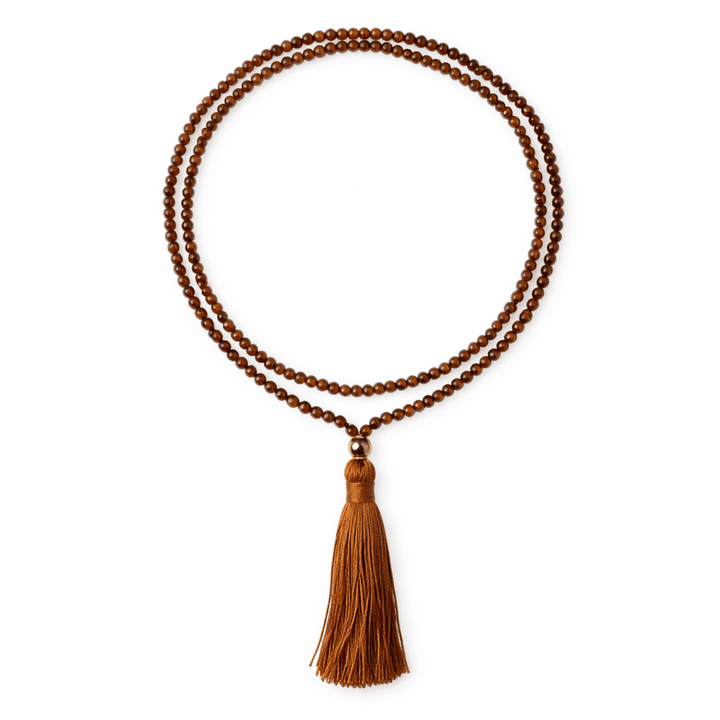 Tigerauge - Mala mit Quaste - Atelier Tibet