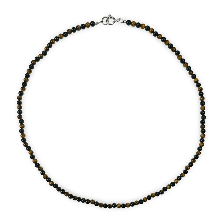 Tigerauge - und Onyx - Halskette - Atelier Tibet