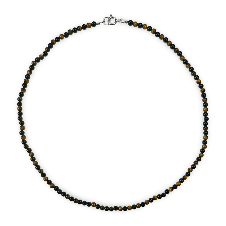 Tigerauge - und Onyx - Halskette - Atelier Tibet