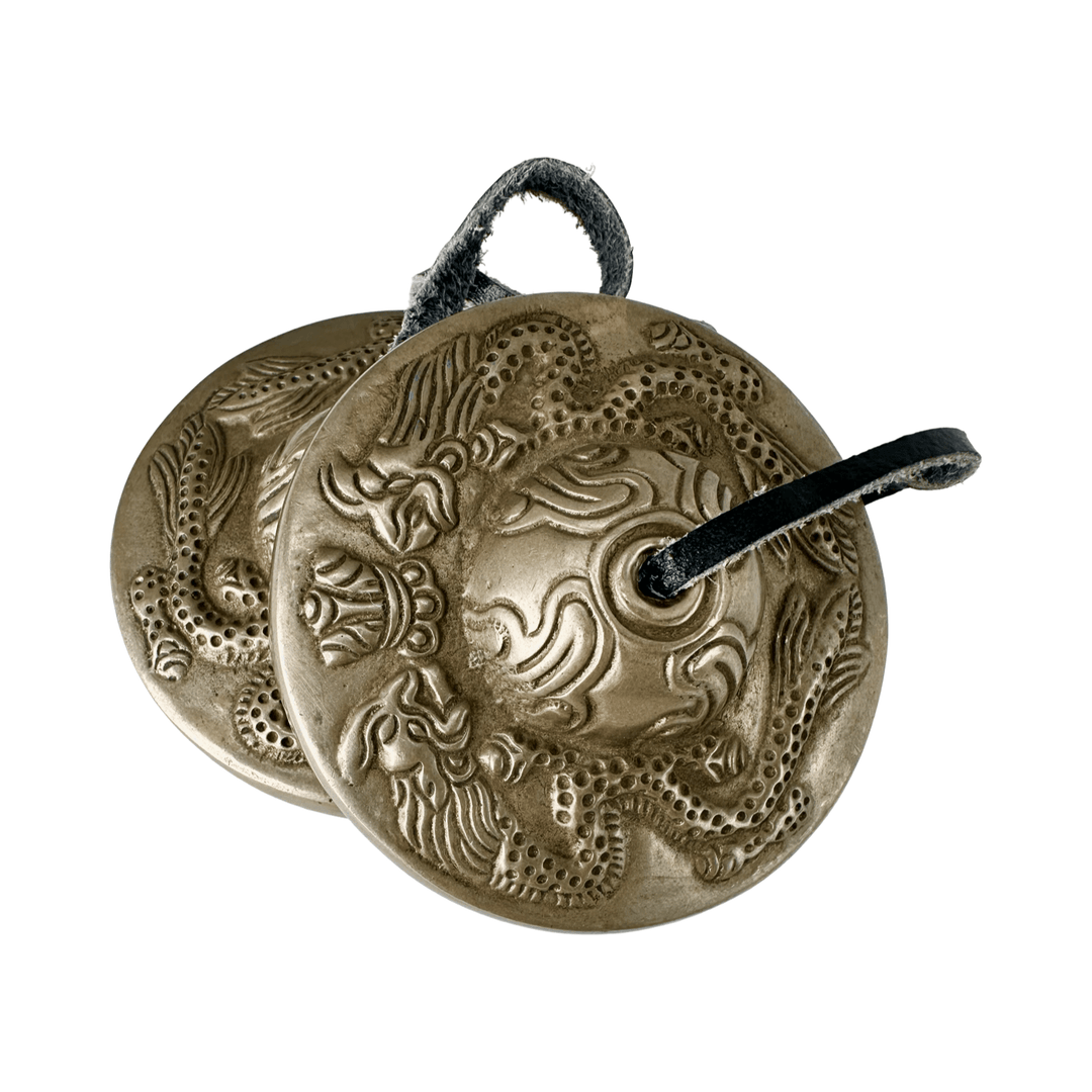 Tingsha (Zimbel) mit Drachen - Design - Atelier Tibet