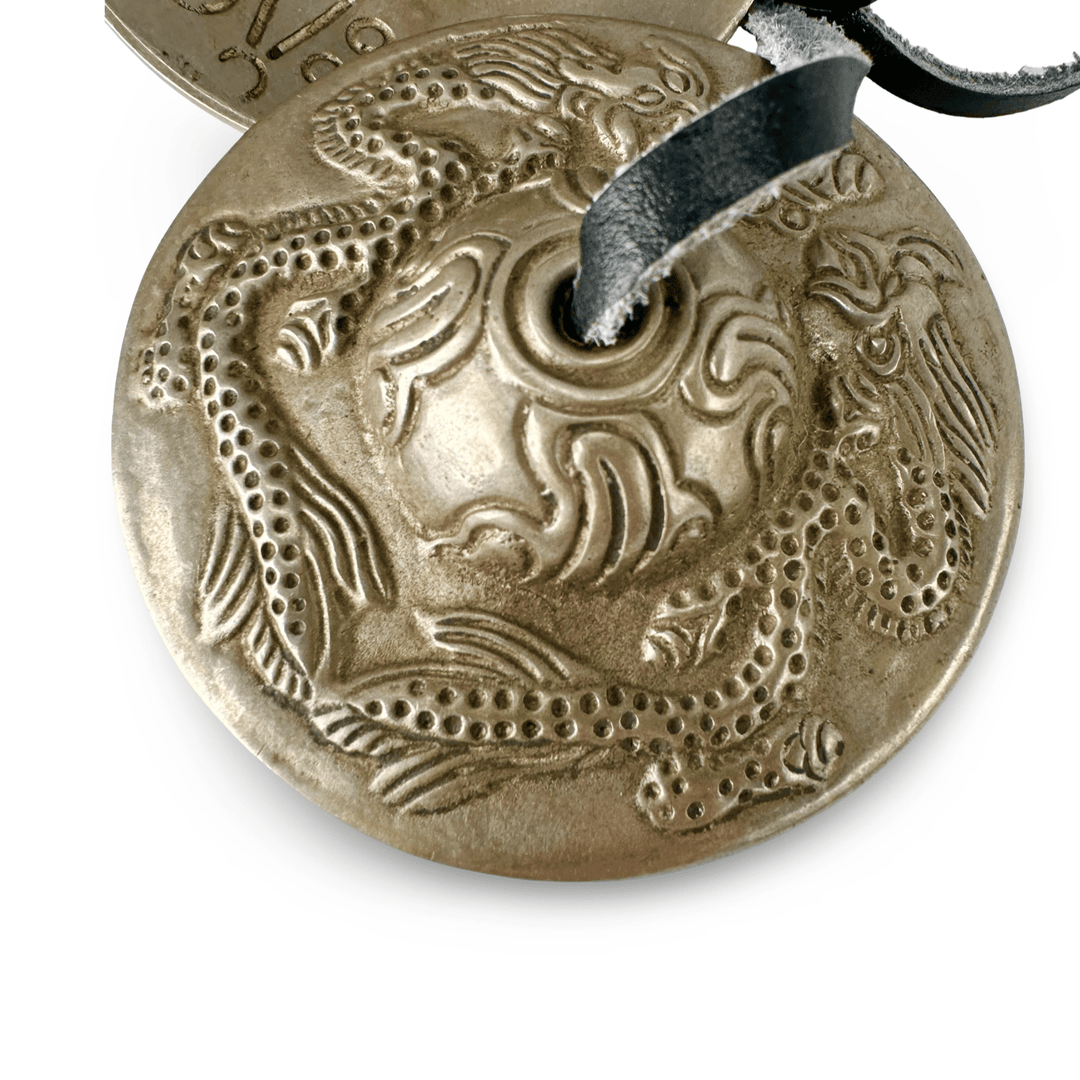 Tingsha (Zimbel) mit Drachen - Design - Atelier Tibet