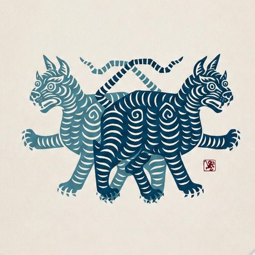 Tote Bag – Doppelter Tiger · Studio Losel - Atelier Tibet