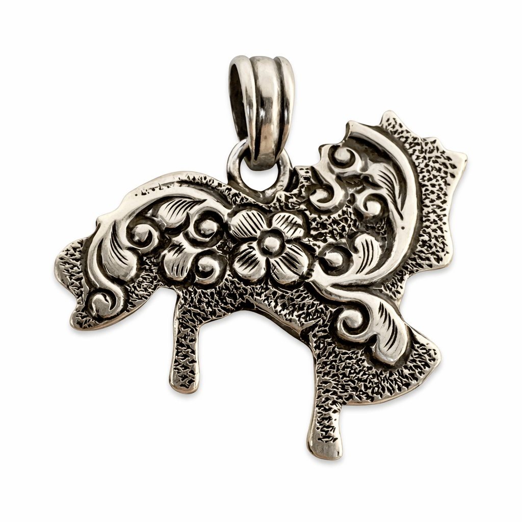 Trabendes Pferd - Silber - Anhänger aus dem Himalaya - Atelier Tibet