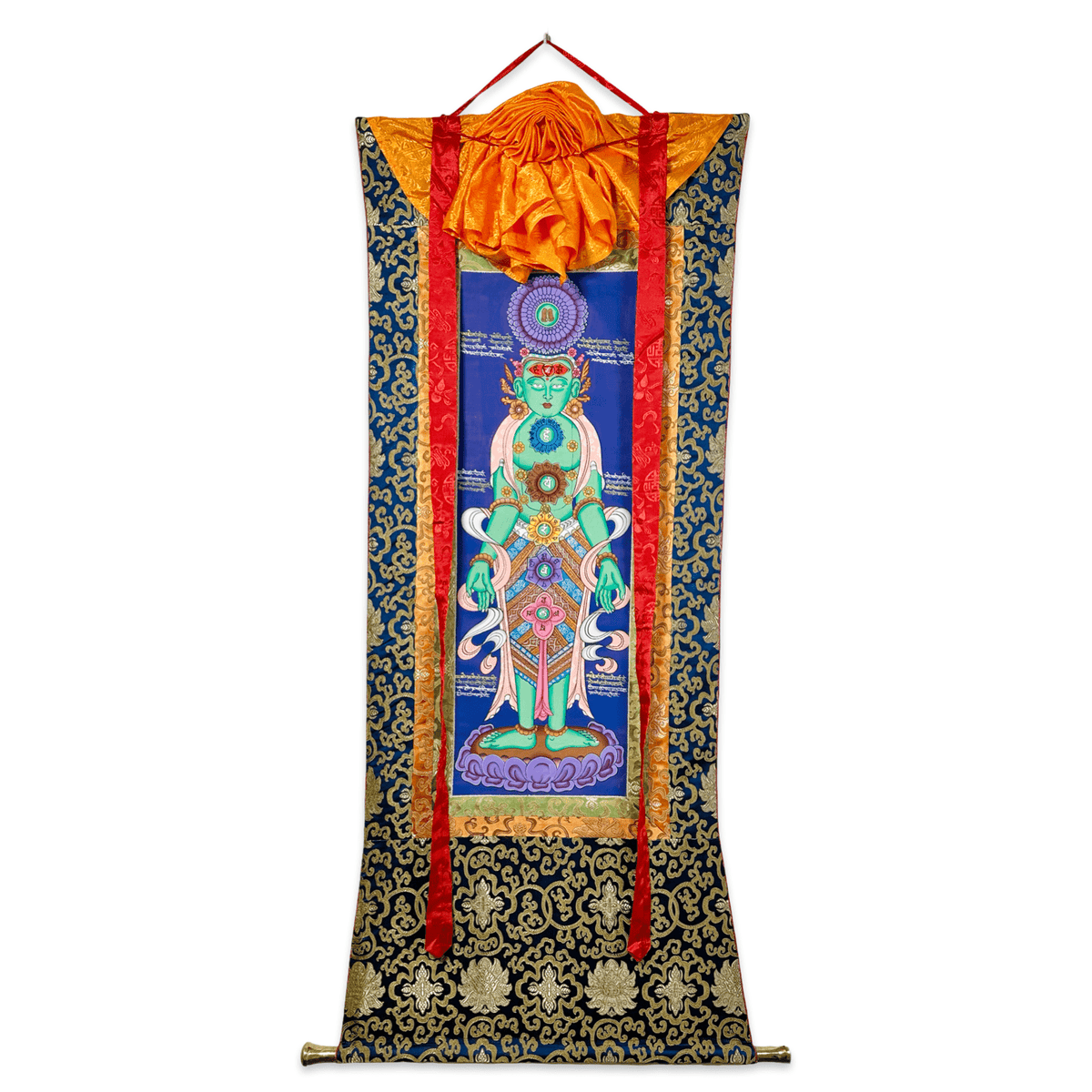 Traditionelle Thangka «Chakras» - Atelier Tibet