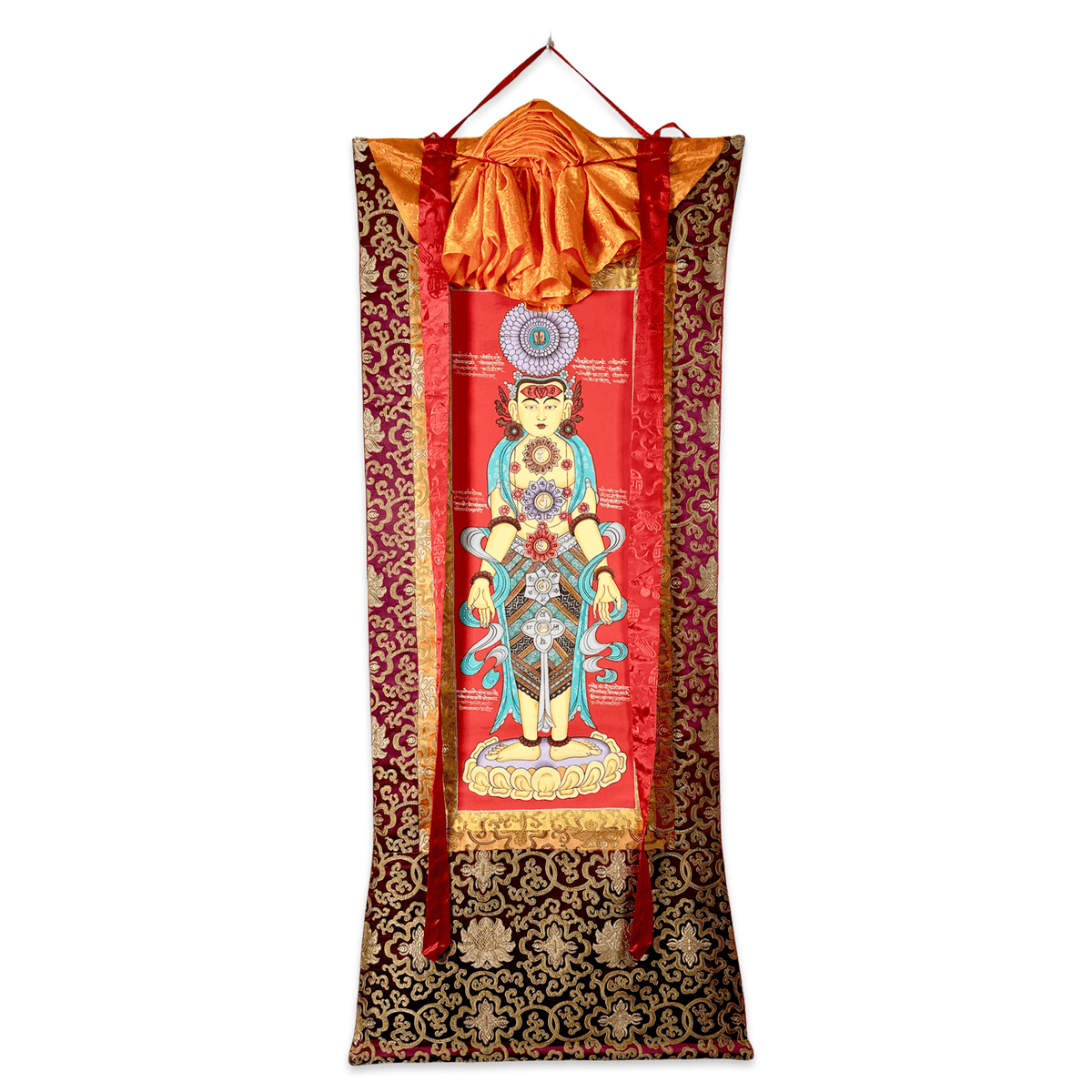 Traditionelle Thangka «Chakras» - Atelier Tibet