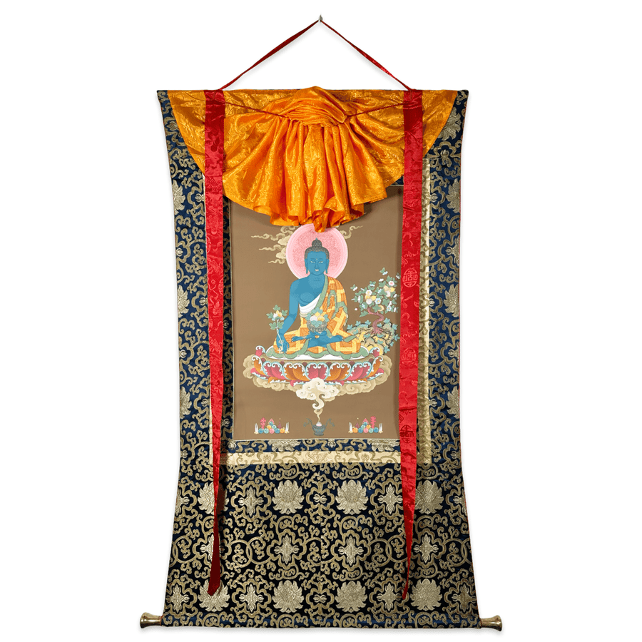 Traditionelle Thangka «Medizin Buddha» - Atelier Tibet