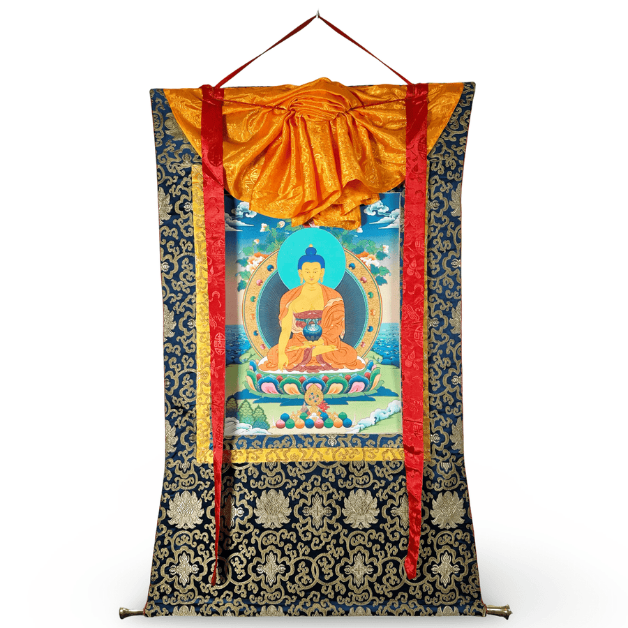 Traditionelle Thangka «Shakyamuni Buddha» - Atelier Tibet
