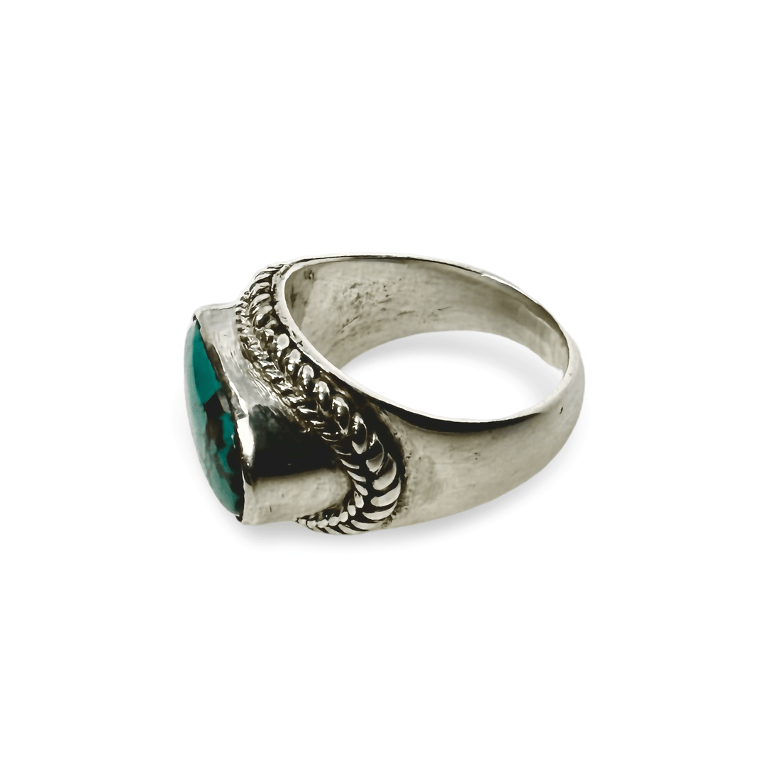 Traditioneller Türkis Silberring - Atelier Tibet