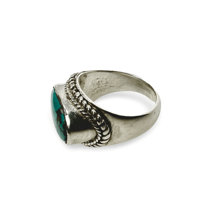 Traditioneller Türkis Silberring - Atelier Tibet