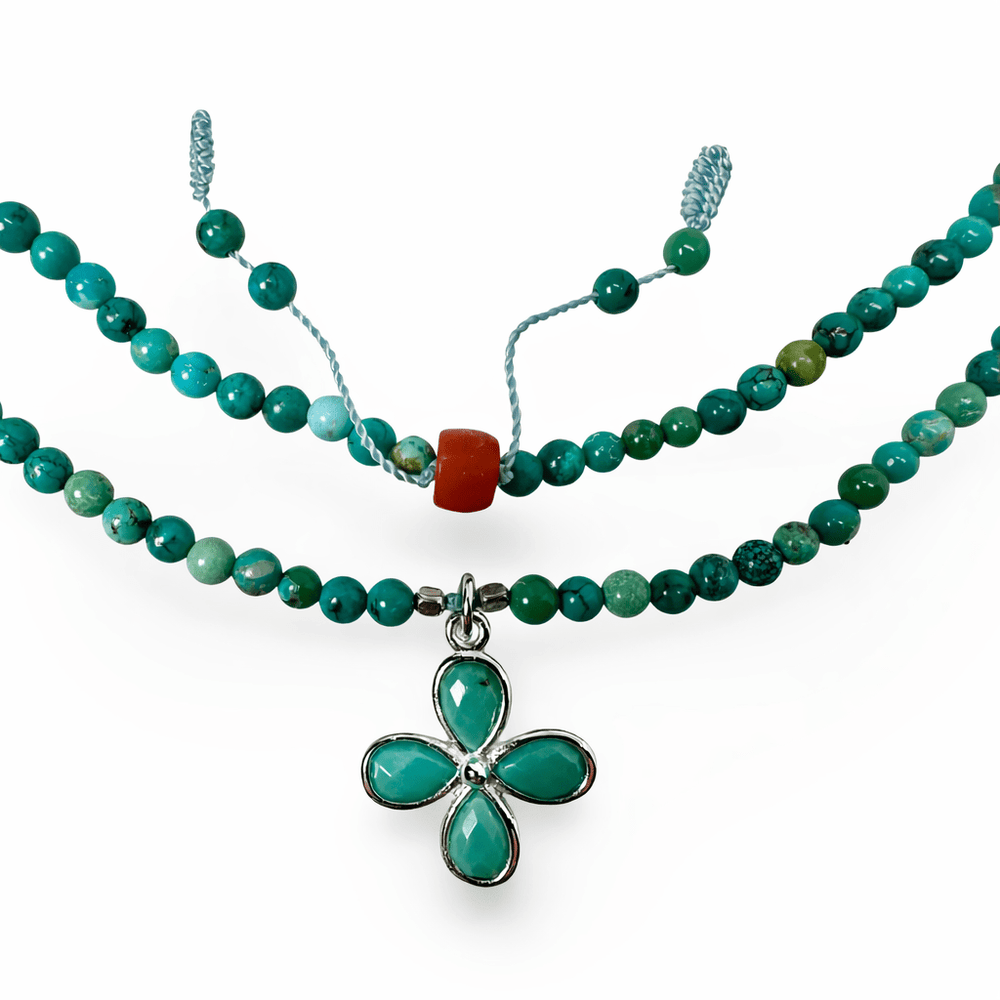 Türkis - Kette mit Anhänger - Atelier Tibet