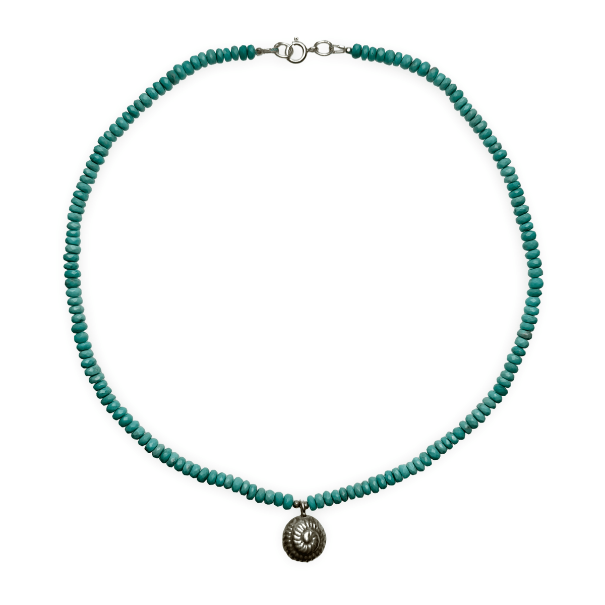 Türkis - Kette mit Silber - Anhänger - Atelier Tibet