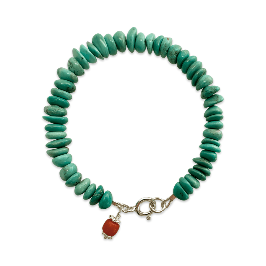 Türkis Mala - Armband mit Koralle - Atelier Tibet