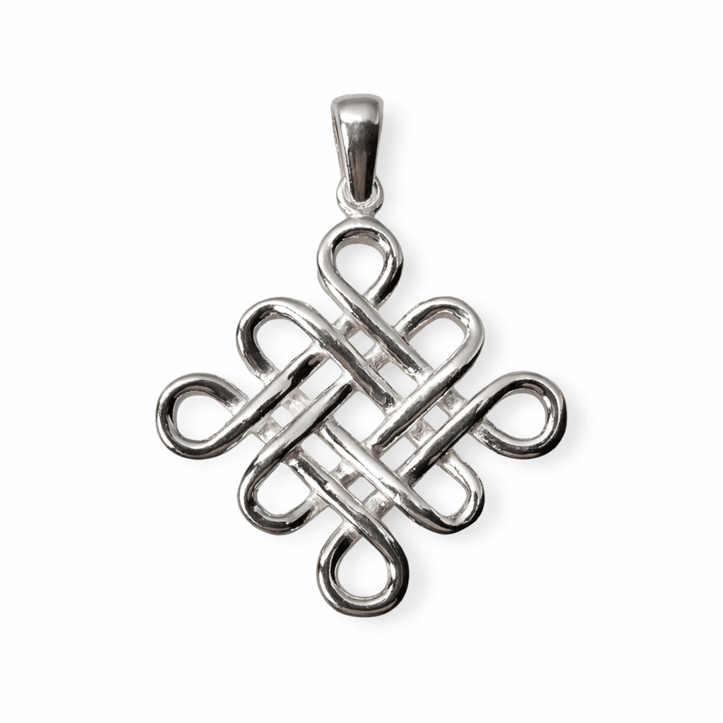 «Unendlicher Knoten» Silber - Anhänger - Atelier Tibet