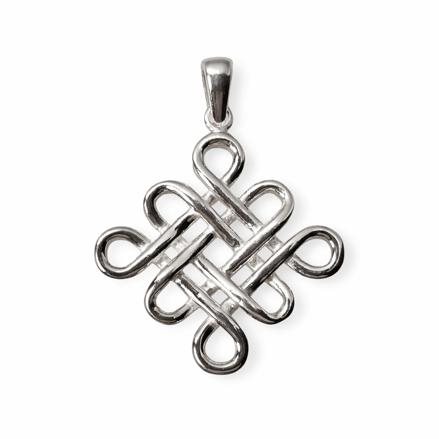 «Unendlicher Knoten» Silber - Anhänger - Atelier Tibet