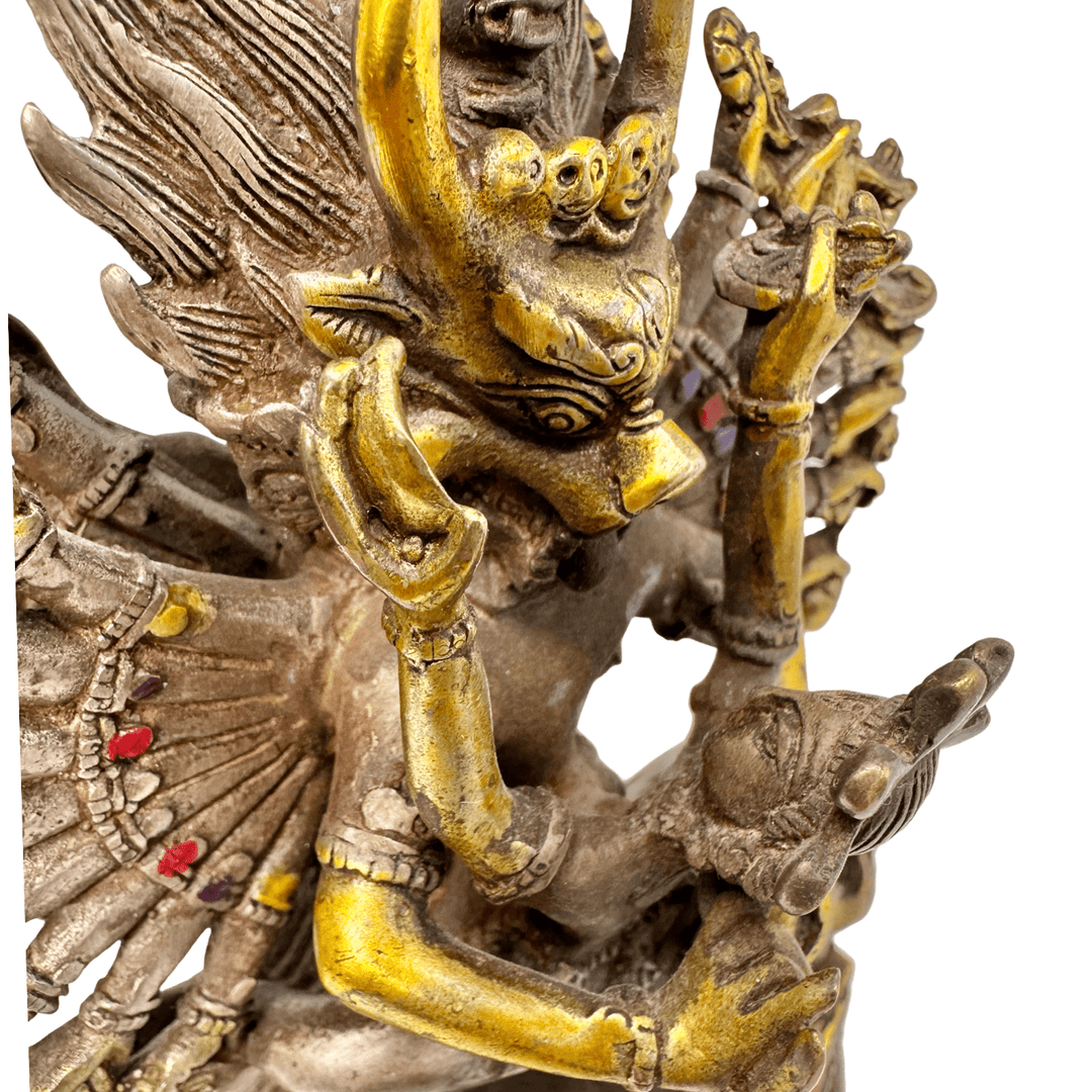 Vajrabhairava (Yamāntaka) – Silber, teilvergoldet - Atelier Tibet