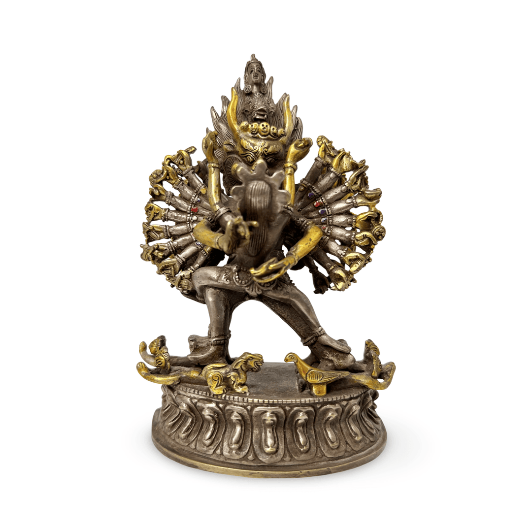 Vajrabhairava (Yamāntaka) – Silber, teilvergoldet - Atelier Tibet
