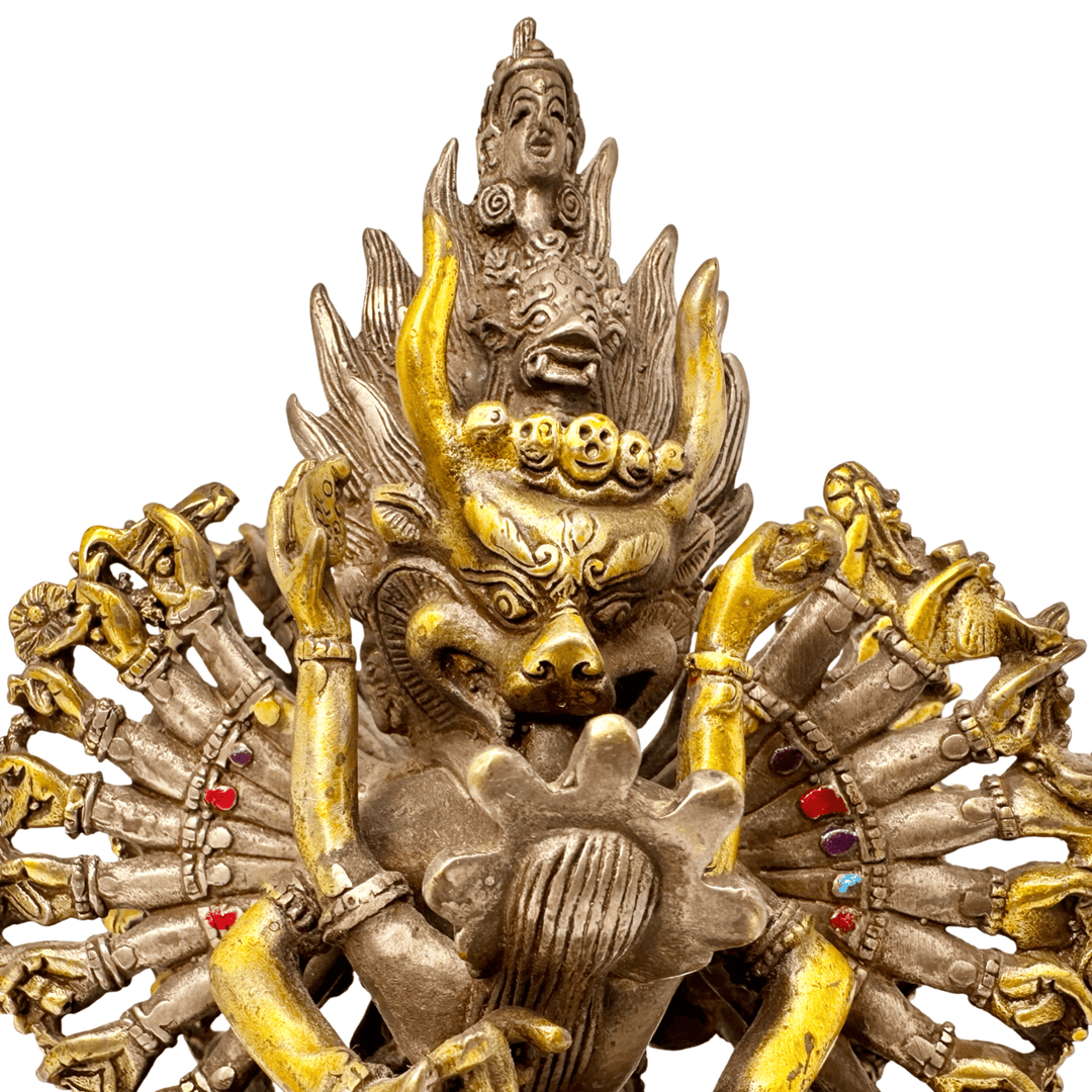 Vajrabhairava (Yamāntaka) – Silber, teilvergoldet - Atelier Tibet