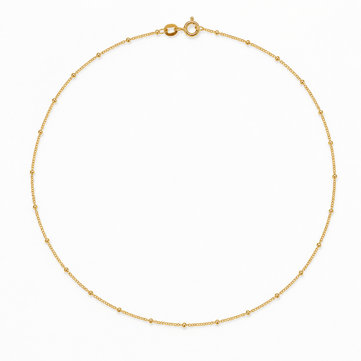 Vergoldete Halskette mit Kugeldesign, ⌀ 1 mm, verschiedene Längen - Atelier Tibet