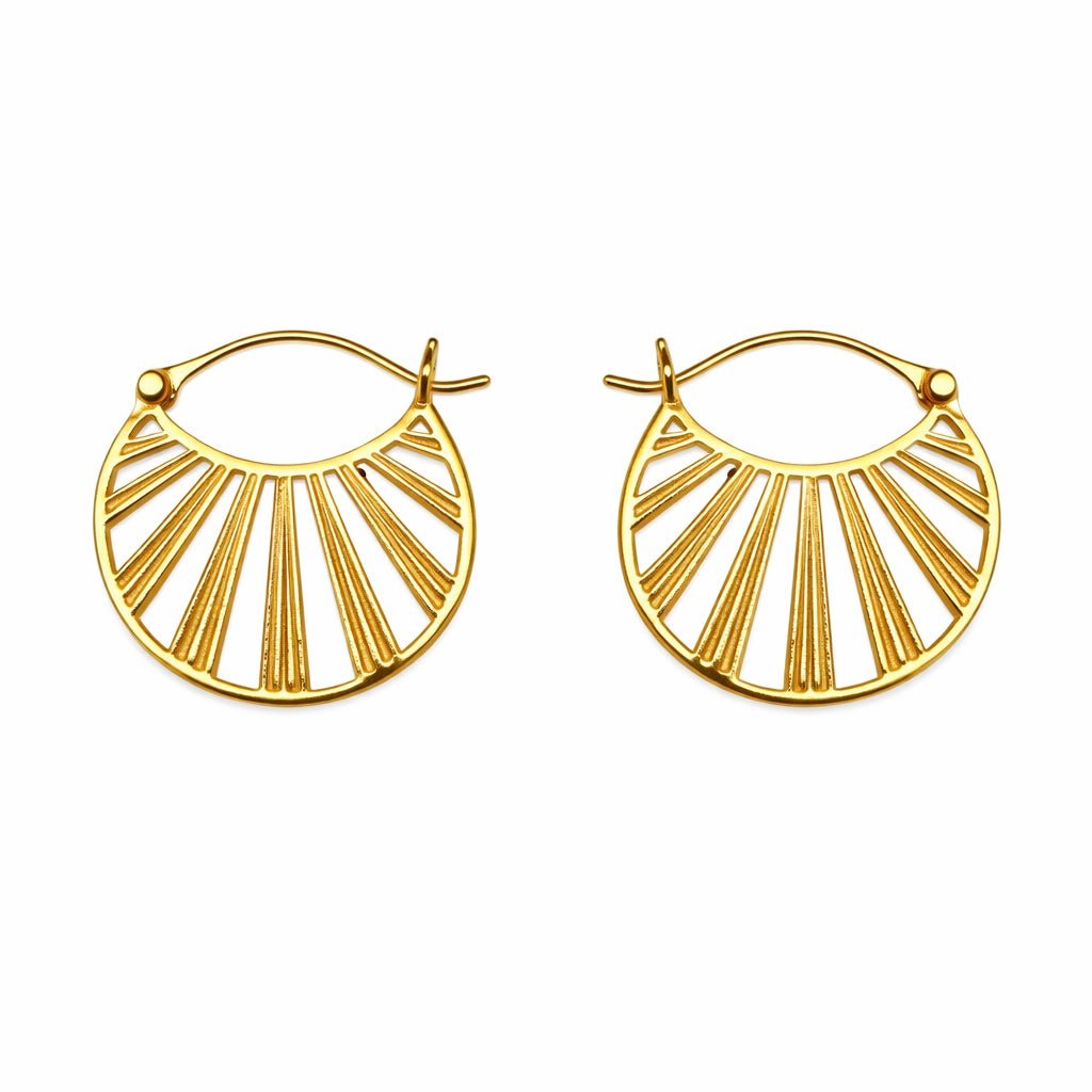 Vergoldete Strahlen - Ohranhänger - Atelier Tibet