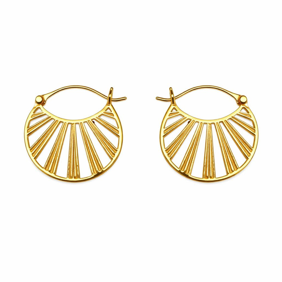 Vergoldete Strahlen - Ohranhänger - Atelier Tibet