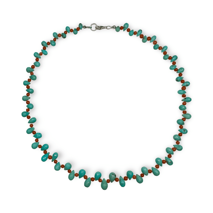 Verspielte Türkis - und Korallen - Kette - Atelier Tibet