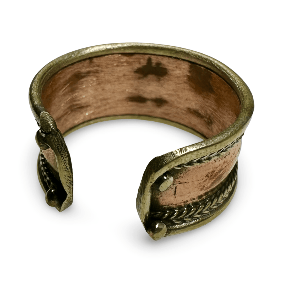 Verstellbarer Mantra - Ring aus Kupfer und Messing - Atelier Tibet