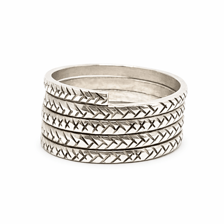 Vierfacher Silberring - Atelier Tibet