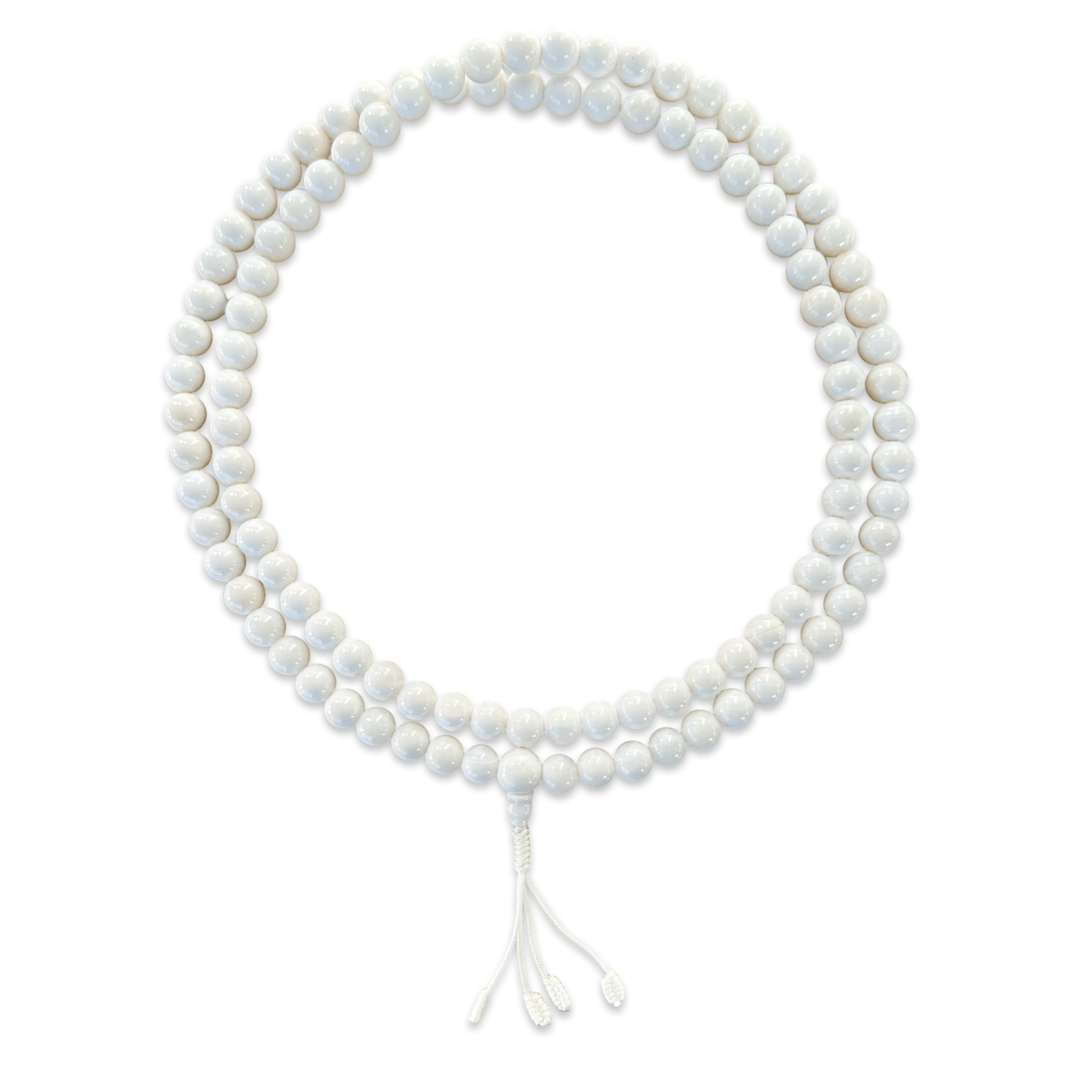 Weisse Conch Muschel Mala - Atelier Tibet