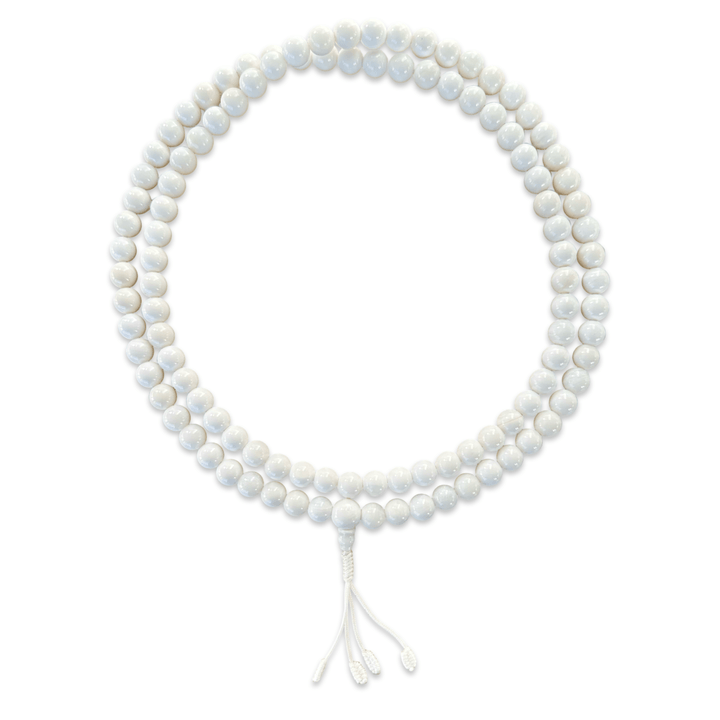 Weisse Conch Muschel Mala - Atelier Tibet