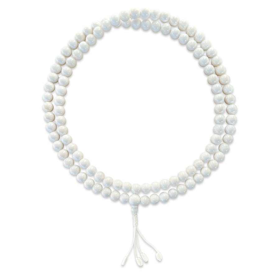 Weisse Conch Muschel Mala - Atelier Tibet