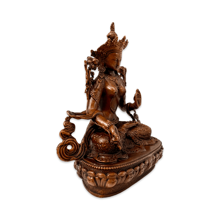 Weisse Tara Klein - Statue aus Kupfer - Atelier Tibet
