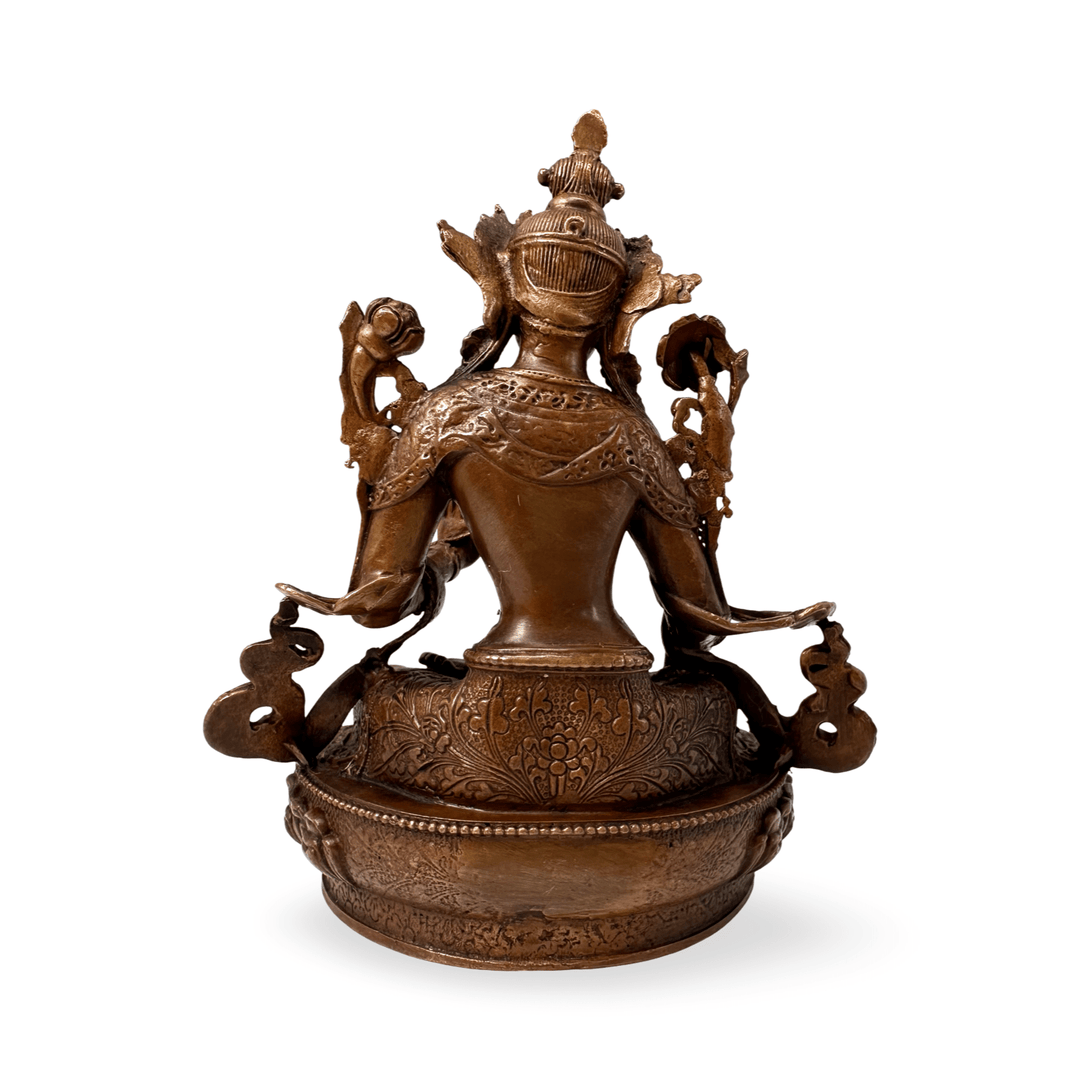 Weisse Tara Klein - Statue aus Kupfer - Atelier Tibet