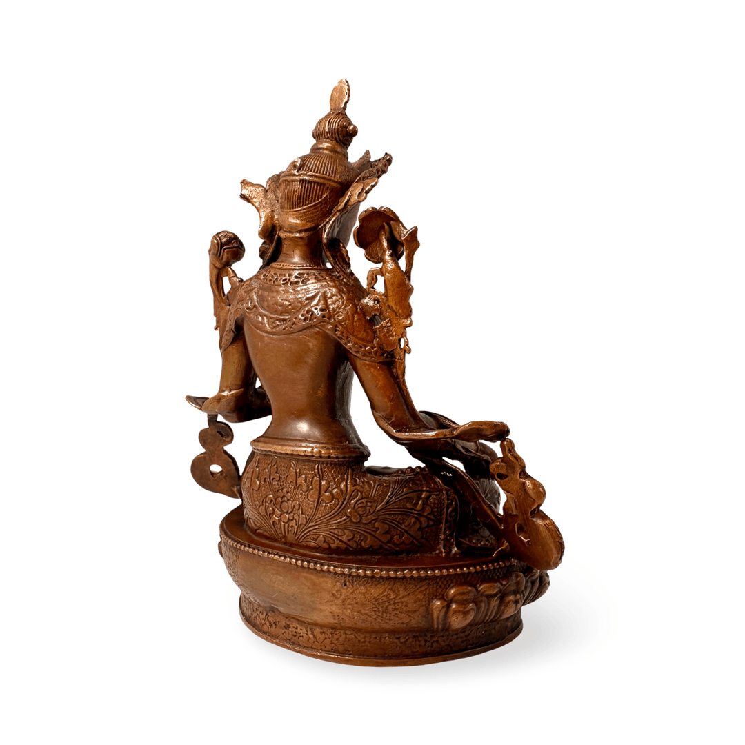 Weisse Tara Klein - Statue aus Kupfer - Atelier Tibet